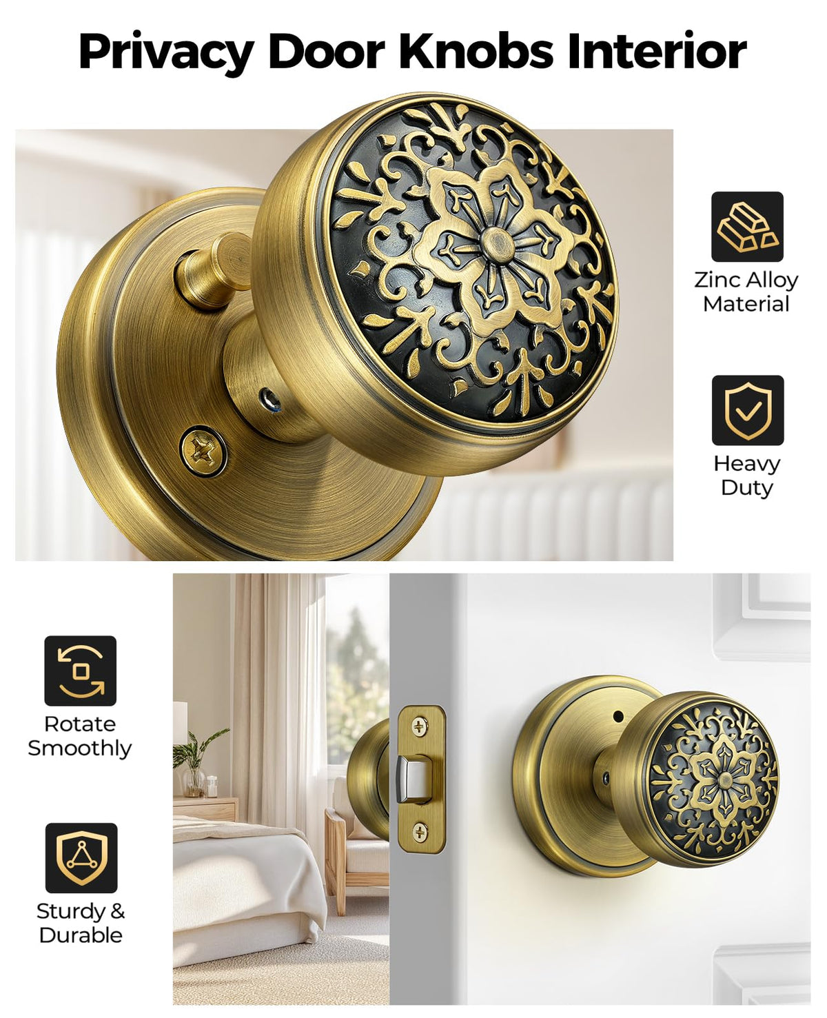 Brass Door Knobs (Brass)