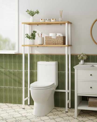 Bamboo Over The Toilet Storage Shelf 2 (2tier)