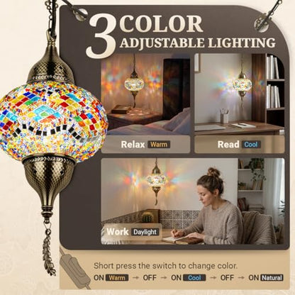 Turkish Moroccan Mosaic Pendant Light