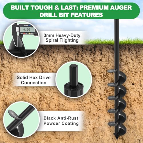 Auger Drill Bit for Planting Drill Auger for 3