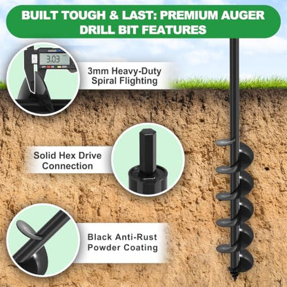 Auger Drill Bit for Planting Drill Auger for 3