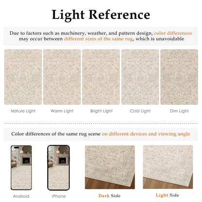 3x5 Light Cream Neutral Area Rug (Cream / 3' x 5' (Rectangular))