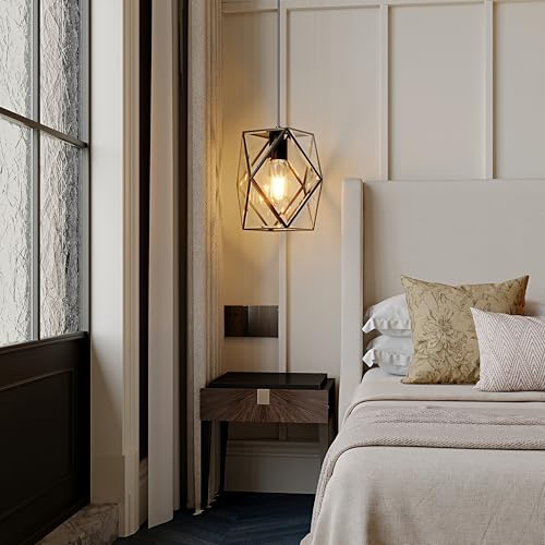 1 Light Modern Geometric Clear Glass Pendant Light