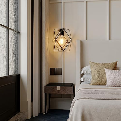 1 Light Modern Geometric Clear Glass Pendant Light
