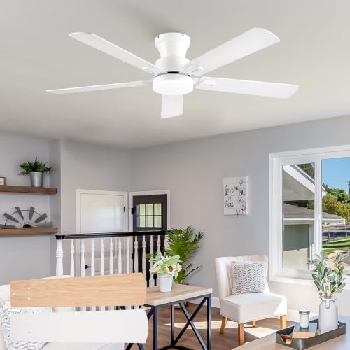 52in Low Profile Ceiling Fans with Lights