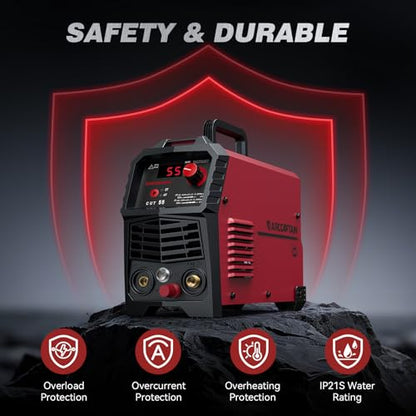 55A Plasma Cutter Machine (CUT55 Pilot Arc / Red)
