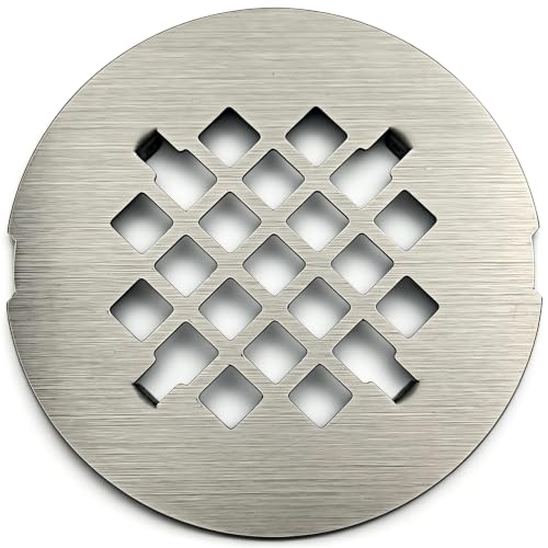 4-1/4 inch snap-on Round Shower Drain Cover, high-end Shower Drain Filter, Solid Square Drain Grille Filter