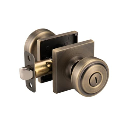 Black Door Knobs with Square Rosette