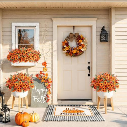 Artificial Fake Plants Flowers for Outdoor Outside Spring Summer Decoration