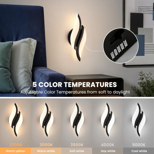 2 Pack Modern LED Wall Sconce