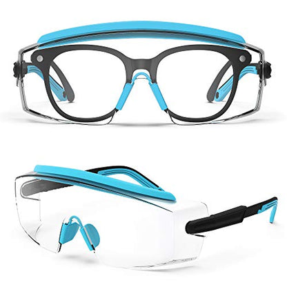Anti fog Safety Glasses Over Glasses (Liblue)