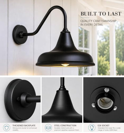 15" Outdoor Gooseneck Barn Light (8070-15-1PC)