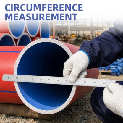 Steel Folding Ruler Measuring Tool 24" with Inch & Metric Marks