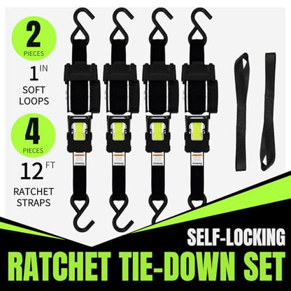 Retractable Ratchet Straps