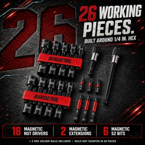 26PC Nut Driver Set Magnetic Impact (26PC Nut Driver Set)