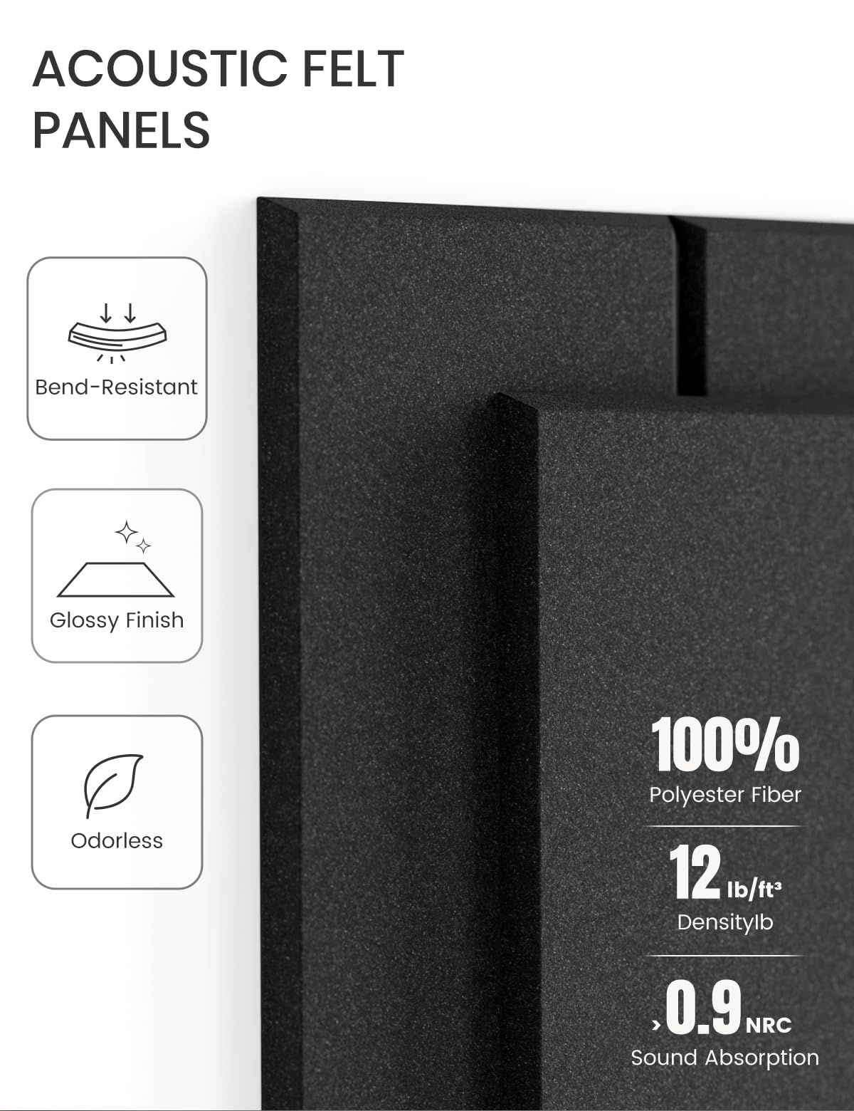 Felt Bulletin Board & Cork Board Alternative 36'' x 24'' (Charcoal Gray-1 / Bold-stripe 6-pack)