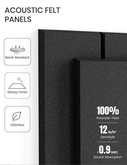 Felt Bulletin Board & Cork Board Alternative 36'' x 24'' (Charcoal Gray-1 / Bold-stripe 6-pack)