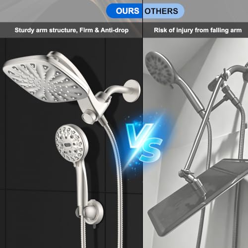 Dual Rainfall Shower Head with Handheld (Starlight)