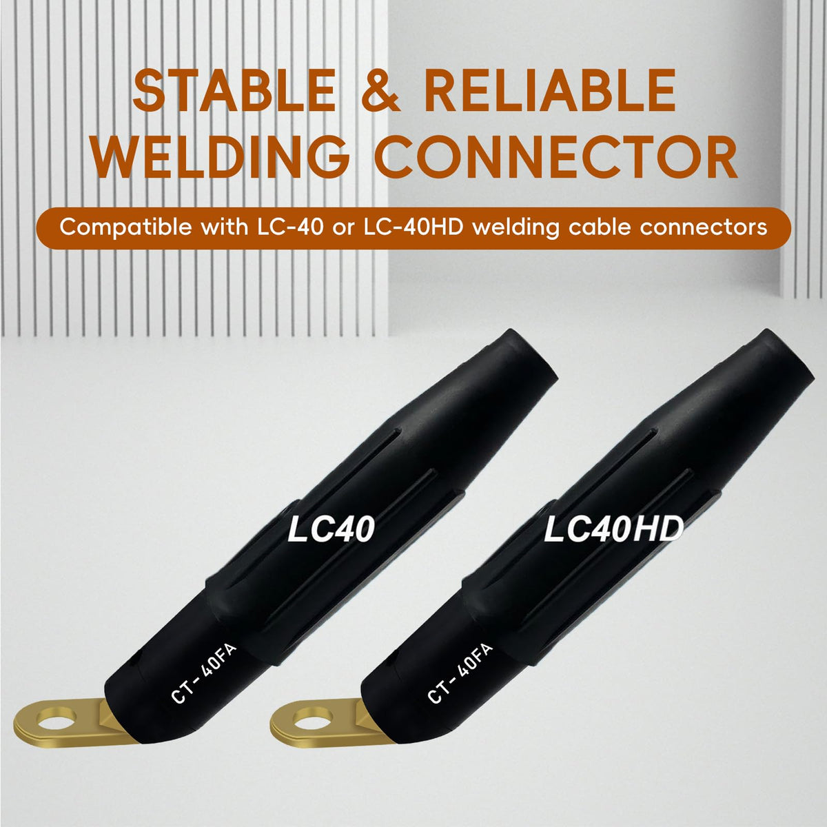 4 Pieces CT 40FA Welding Connector Terminal (Black Ct-40fa)