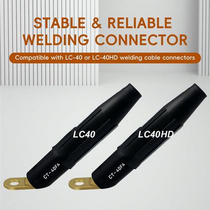 4 Pieces CT 40FA Welding Connector Terminal (Black Ct-40fa)