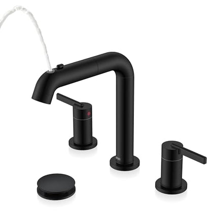 Widespread Bathroom Faucet with Sprayer
