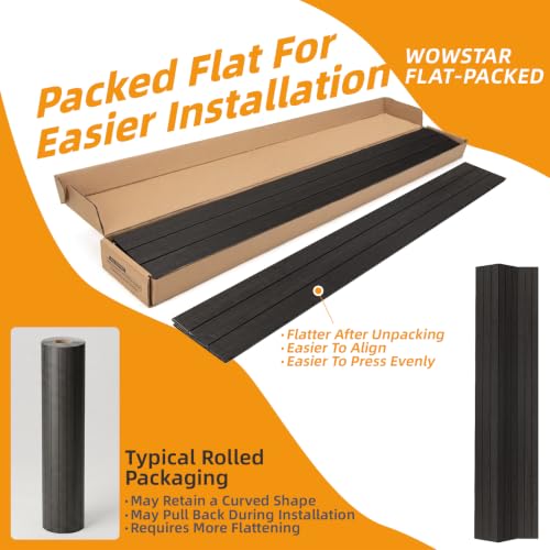 6 Pack Peel and Stick PVC Wood Slat Wall Panel