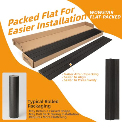 6 Pack Peel and Stick PVC Wood Slat Wall Panel