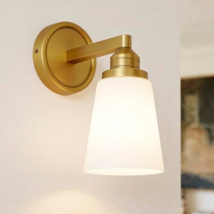 Milk Glass wall Sconce
