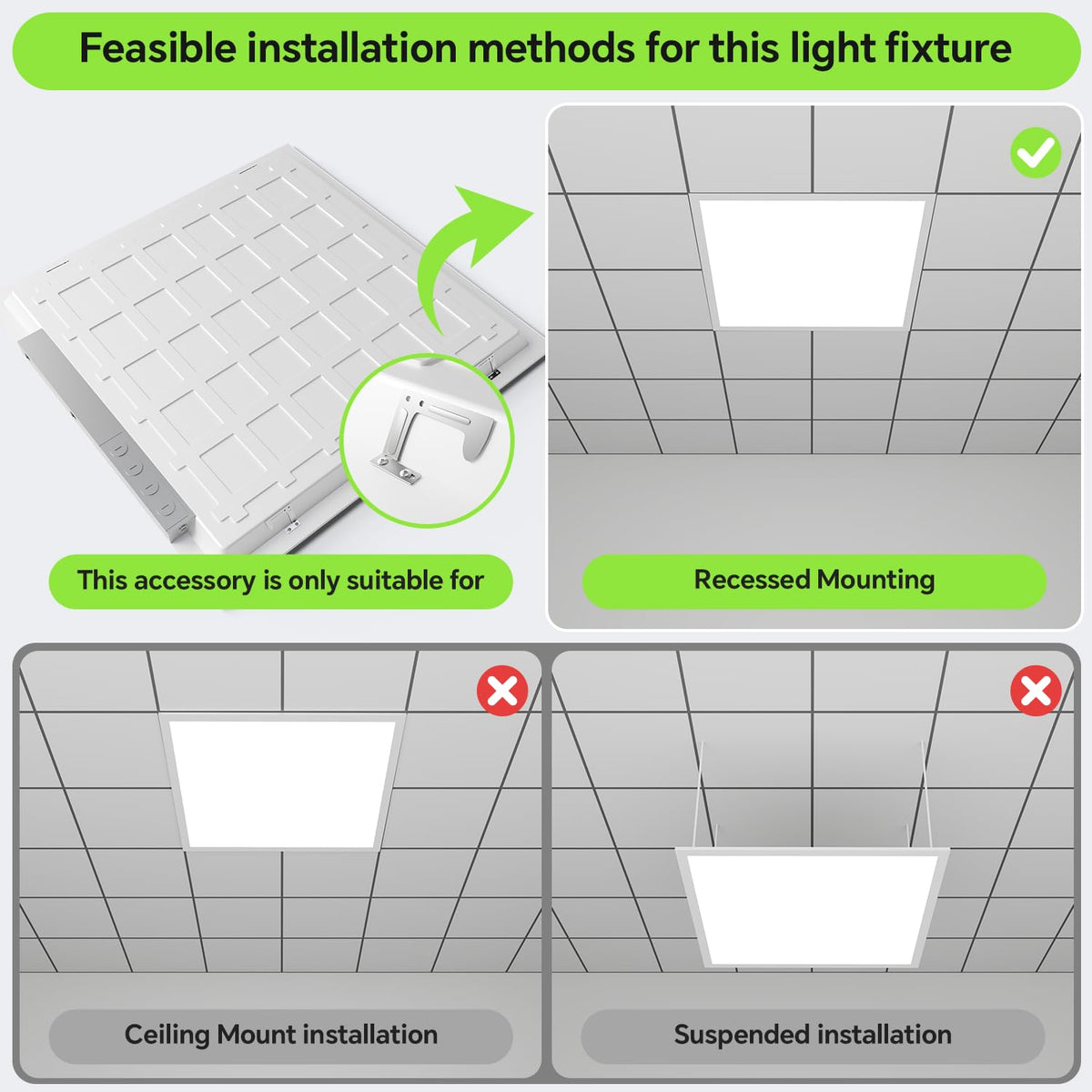 6Pack 2x2 LED Light Flat Panel (2x2FT 6Pack / 2x2FT 6PACK)