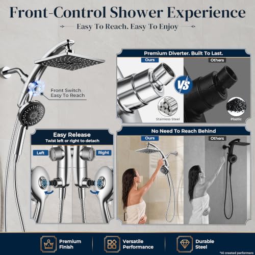 Rain Shower Head with Handheld