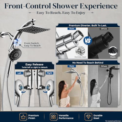 Rain Shower Head with Handheld
