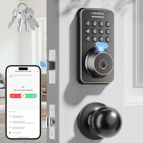 WiFi Fingerprint Smart Door Lock with Knob Set