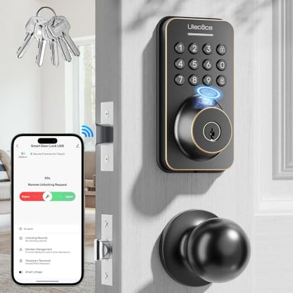WiFi Fingerprint Smart Door Lock with Knob Set
