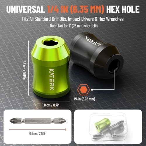 Strong Magnetic Screw Holder Ring 2 Pack with PH2 Screwdriver Bit