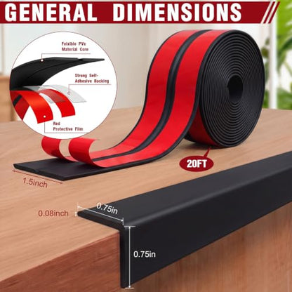 20ft Flexible Wall Corner Protector Moulding Trim