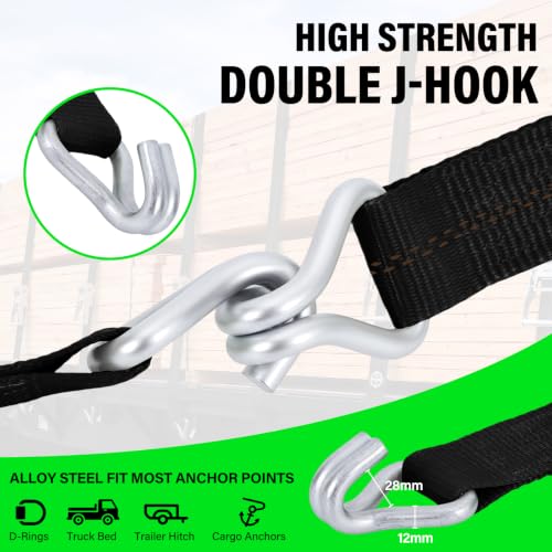 Cargo Straps with J Hooks