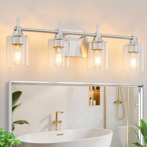 Modern Bathroom Light Fixtures Over Mirror