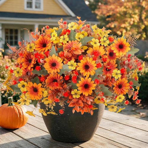 Artificial Fake Plants Flowers for Outdoor Outside Spring Summer Decoration