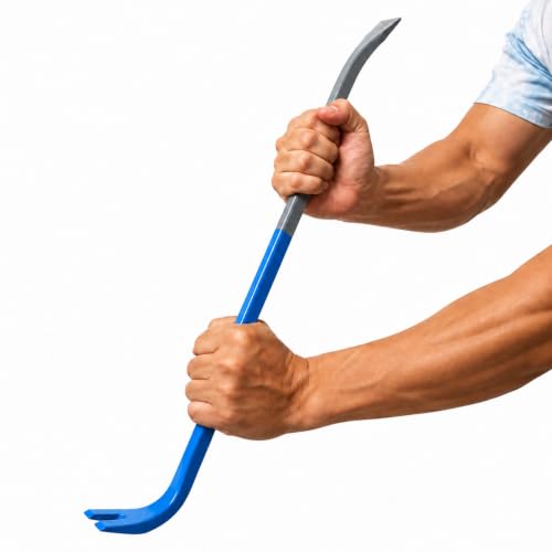 Heavy Duty Pry Bar Nail Puller Gray Blue
