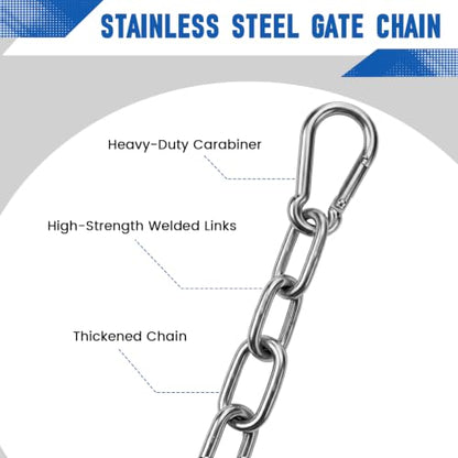 Stainless Steel Gate Chain with Carabiners