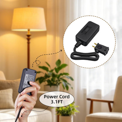 Plug in Dimmer Switch for Lamp Full Range Slide Control Lamp Dimmer (Black / 1-Pack)