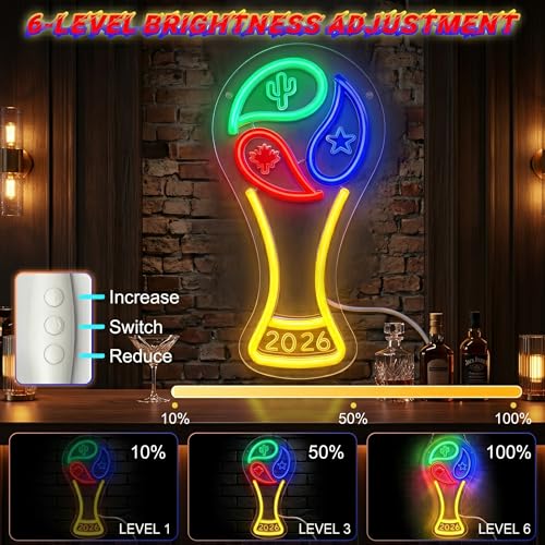 2026 Soccer Championship Trophy 3D Night Light
