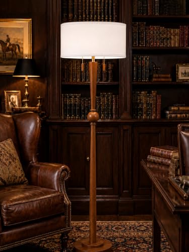 62.8" Solid Oak Wood Floor Lamp