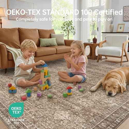 4x6 Area Rugs (Dark Brown / 4' x 6' (Rectangular))