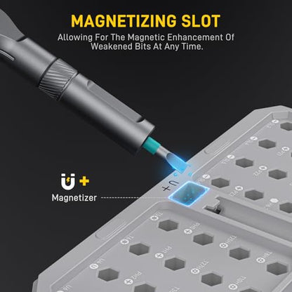 Magnetic Screwdriver Set Precision Multi Bit Repair Kit with Detachable Allen Wrench T Handle for Furniture