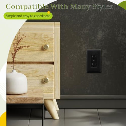Mid Size Decorative Duplex Outlet Covers Wall Plate