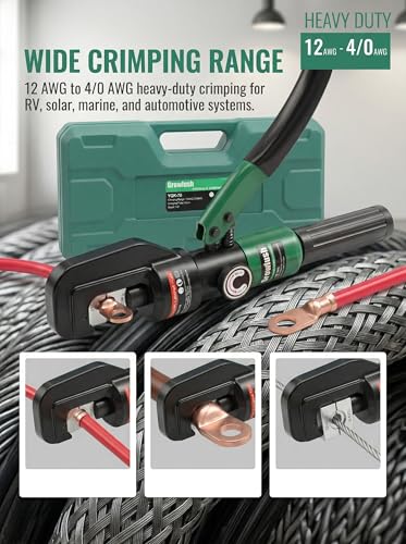 Hydraulic Cable Crimping Tool (12-4/0 AWG)