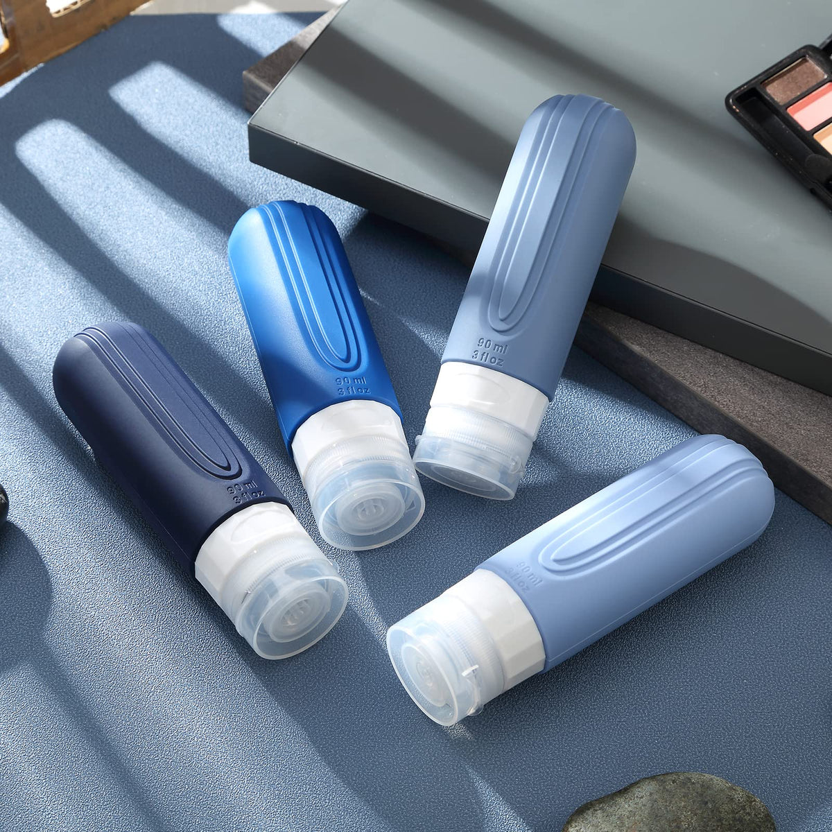 Travel Bottles for Toiletries (Blue-3oz)