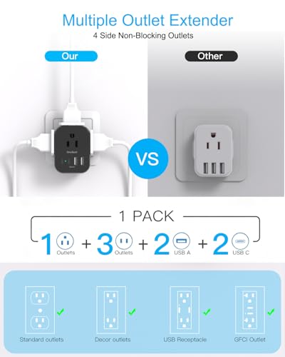 2 Pack Travel Cruise Outlet Adapter