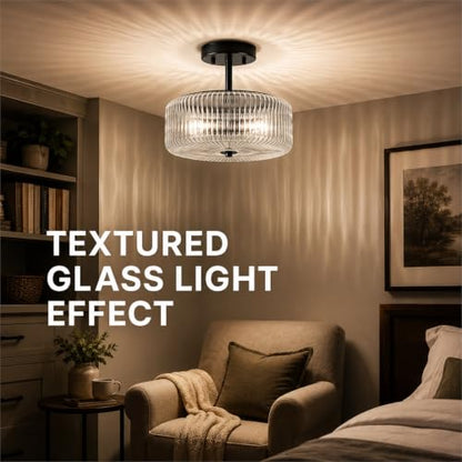 Milk Glass Ceiling Light